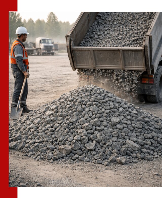 Гранитный щебень фракции 100–201 для строительства в Киселёвске