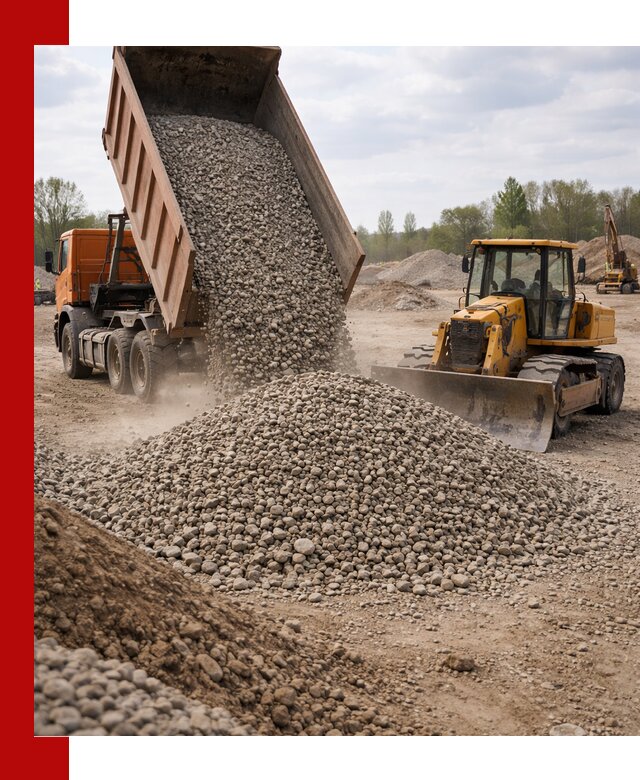Доставка гравийного щебня фракции 40-70 в Киселёвске