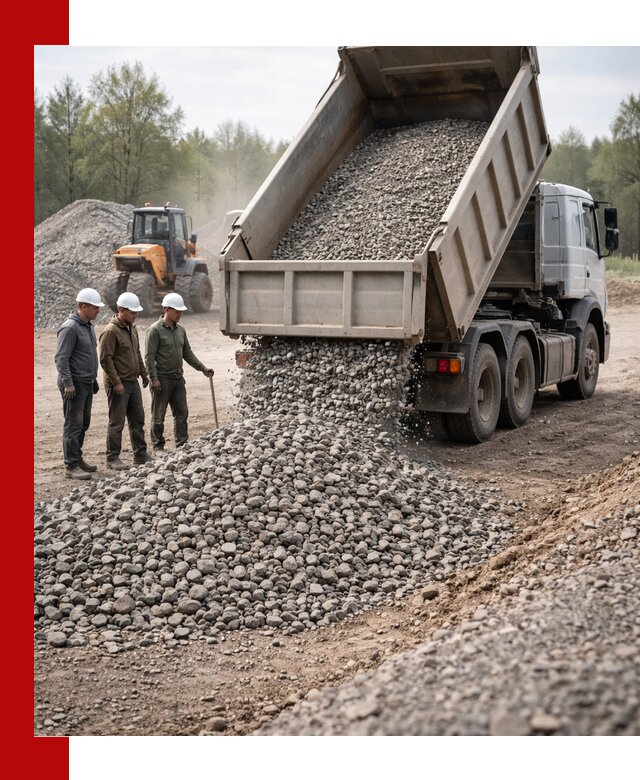 Доставка гравийного щебня фракции 70-120 в Киселёвске