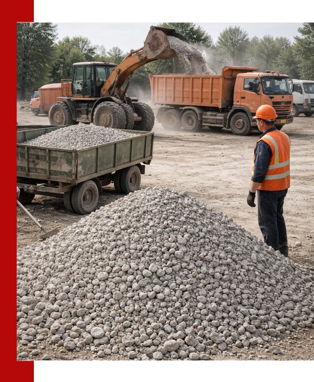 Доставка известнякового щебня фракция 20–40 в Киселёвске