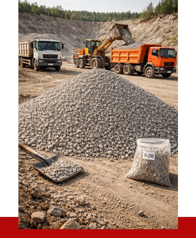 Доломитовый щебень фр. 5-20 в Киселёвске от 4318 р. | ПРОНЕРУДКис