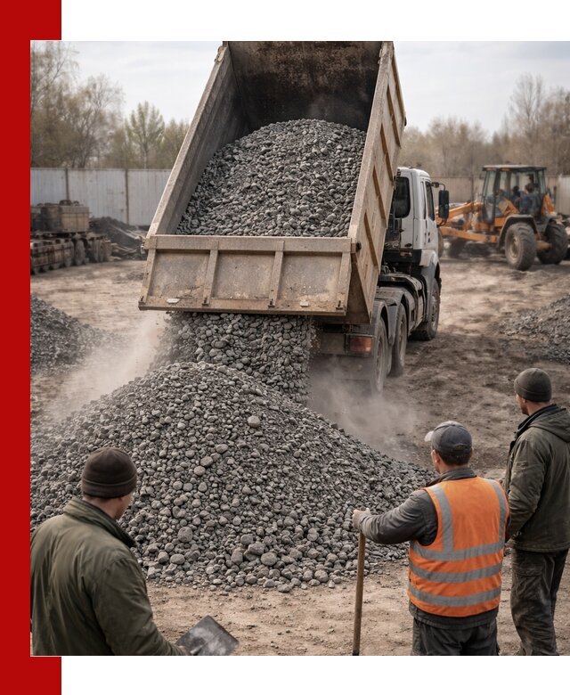 Доставка шлакового щебня в удобные сроки по выгодной цене в Киселёвске