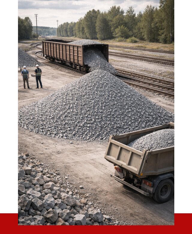 Железнодорожный щебень 20-60 в Киселёвске от 1748 р. | ПРОНЕРУДКис