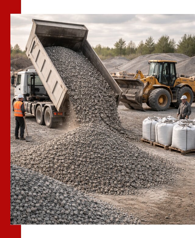 Бетонный щебень фракция 5–20 с доставкой в Киселёвске