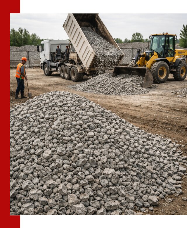 Доставка бетонного щебня фракции 40-70 в Киселёвске