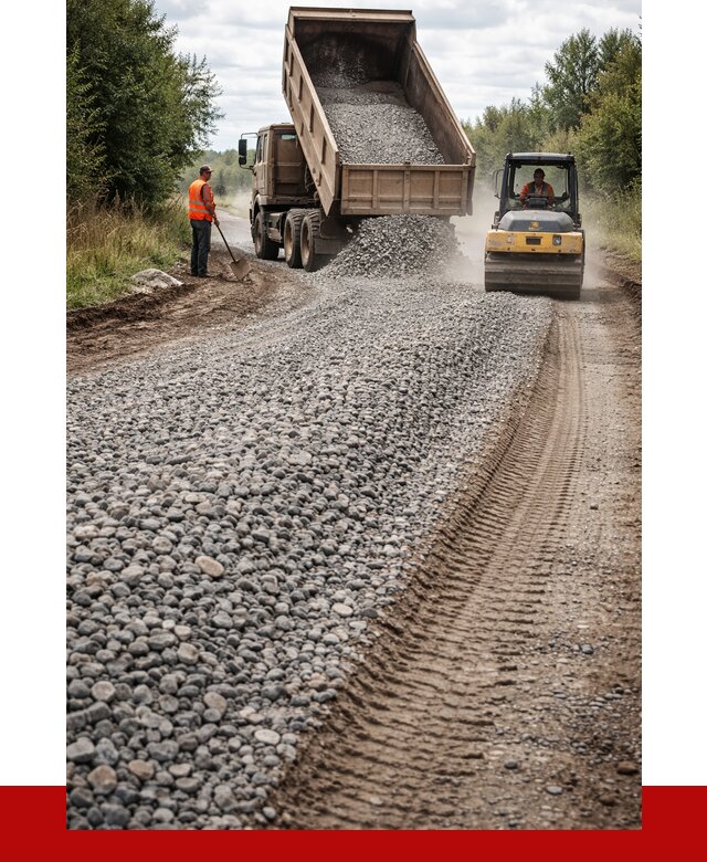 Щебень для отсыпки дороги в Киселёвске от 2776 р. ПРОНЕРУДКис