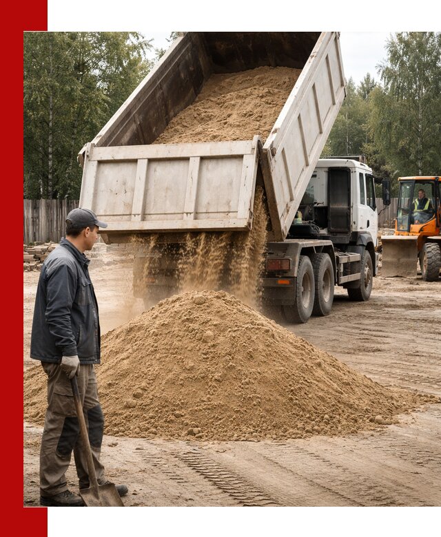 Доставка и продажа песка с разгрузкой в Киселёвске