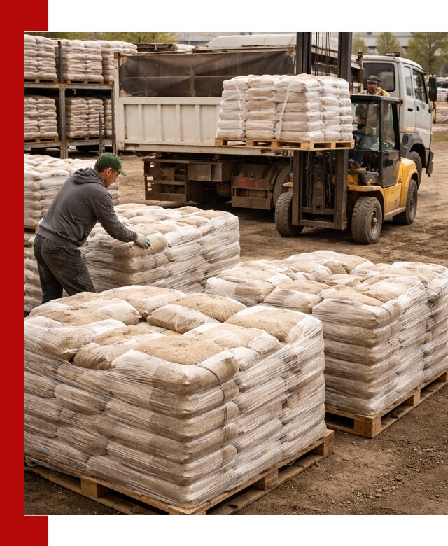 Карьерный песок в мешках с доставкой в Киселёвске