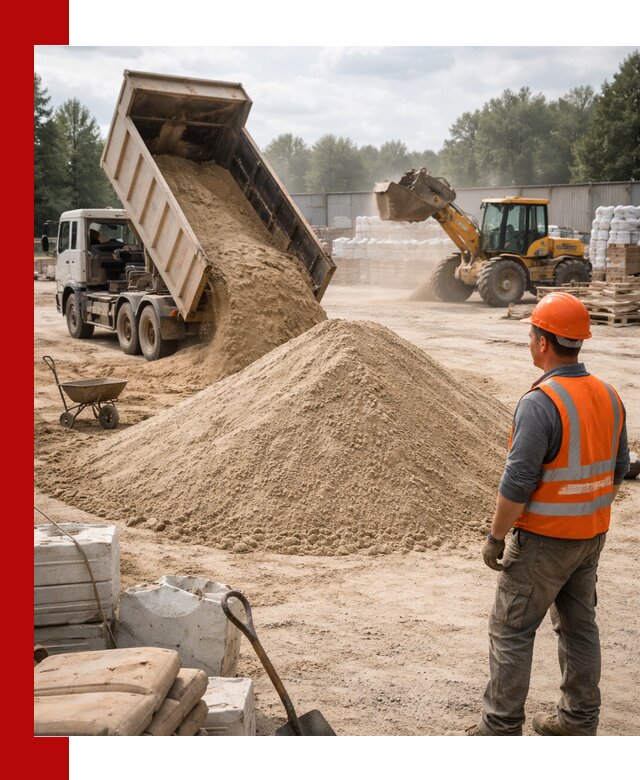 Доставка строительного песка с самосвалом в Киселёвске