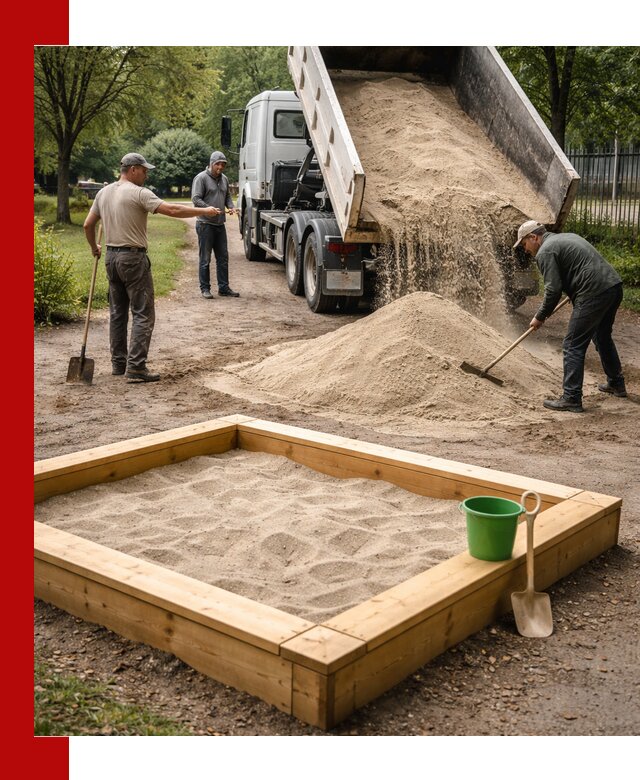 Песок для песочницы с доставкой в Киселёвске недорого и чистый