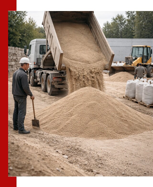 Кварцевый песок фракция 0–3 мм с доставкой в Киселёвске