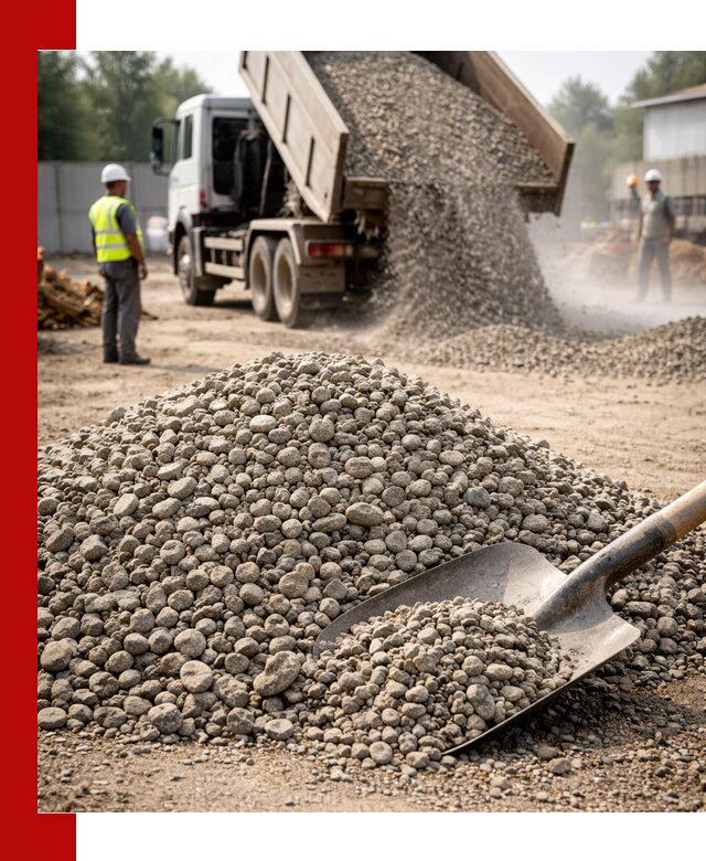 Доставка гравия фракции 20-40 в Киселёвске с самосвалами