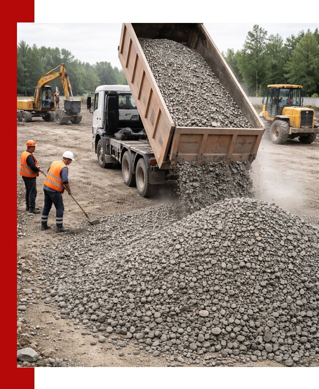 Доставка гравия фракции 40-70 в Киселёвске оптом и в розницу