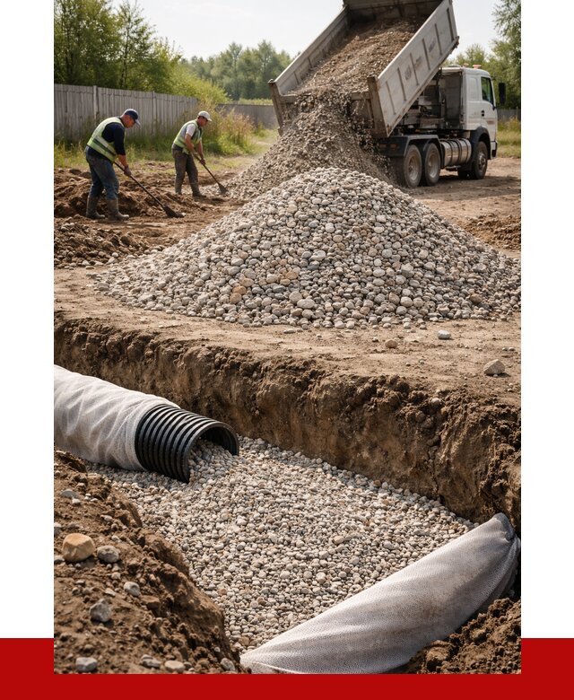 Гравий для дренажа в Киселёвске от 2262 р., доставка ПРОНЕРУДКис