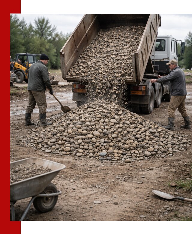 Доставка гальки речной оптом и в розницу в Киселёвске