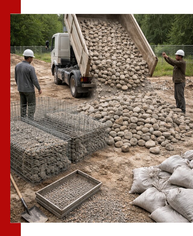 Камень для габионов фракция 70–151 в Киселёвске