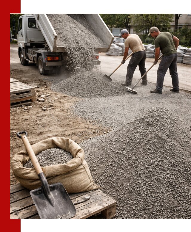 Отсев для тротуарной плитки в Киселёвске — доставка и укладка