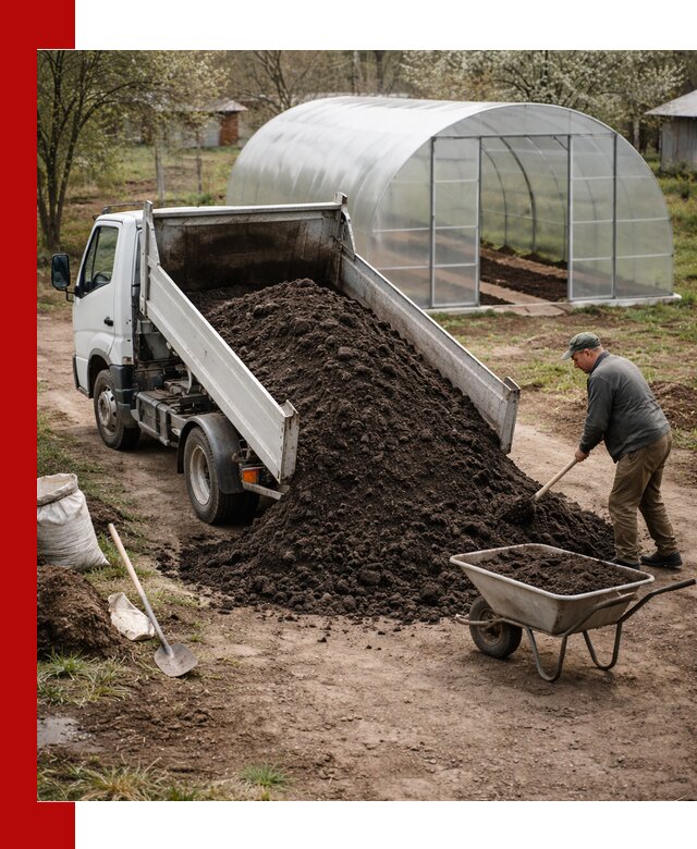 Чернозем для теплицы с доставкой в Киселёвске