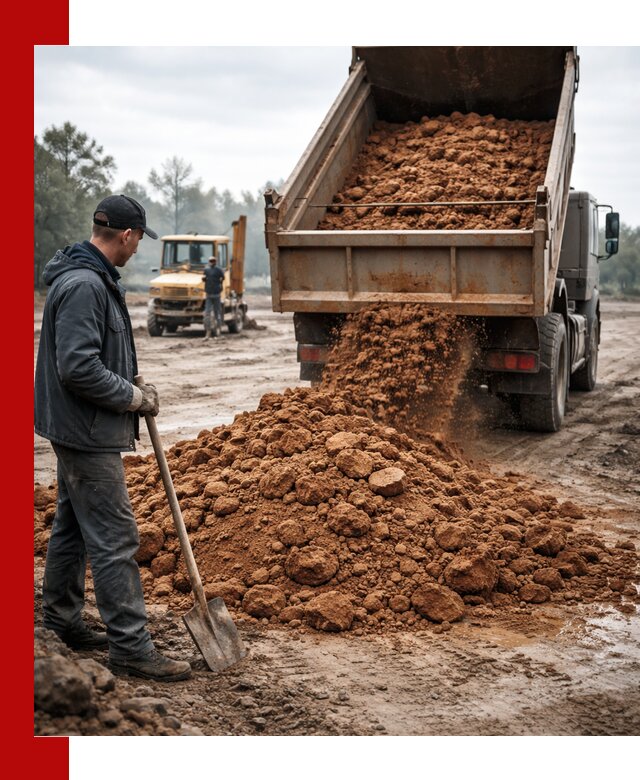 Глина для засыпки в Киселёвске с доставкой самосвалами