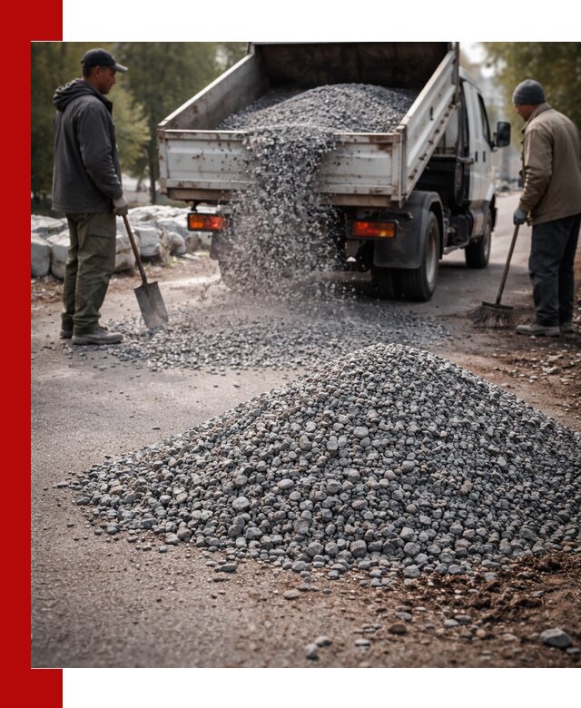 Гранитная крошка для посыпки дорог и тротуаров в Киселёвске