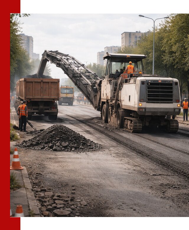 Фрезерованный асфальт в Киселёвске — удаление и вывоз старого покрытия