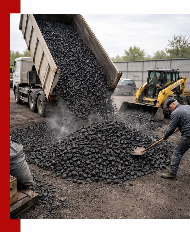 Доставка угля орех в Киселёвске оптом и в розницу