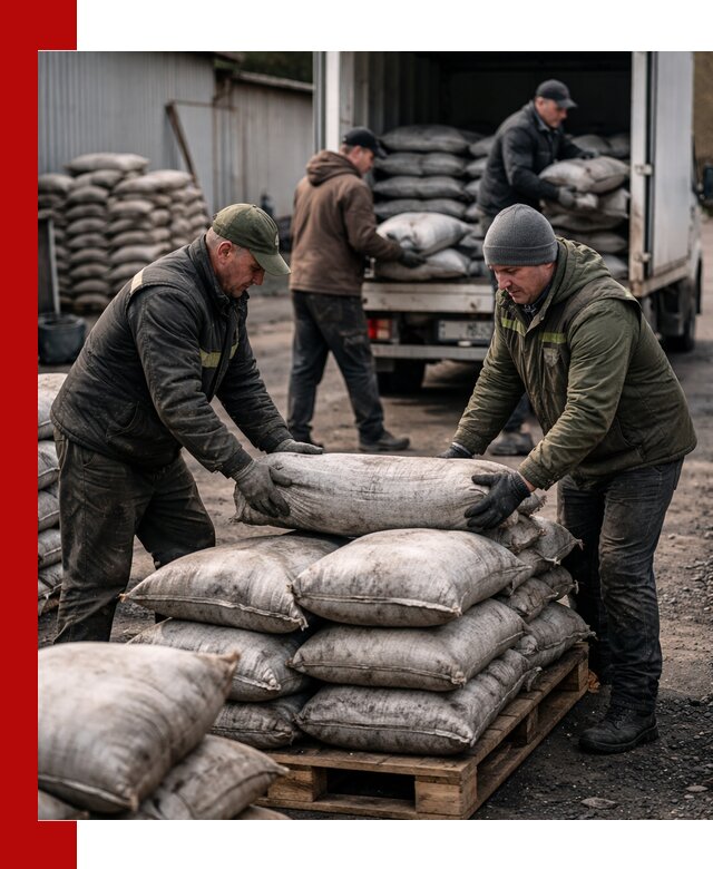 Доставка угля в мешках по выгодным ценам в Киселёвске