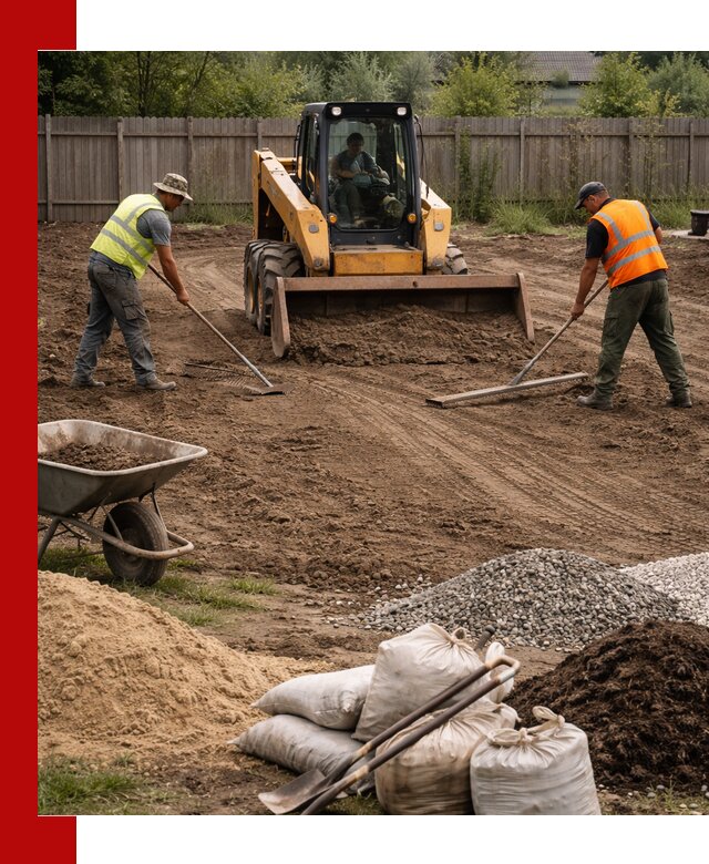 Выравнивание участка под строительство и благоустройство в Киселёвске